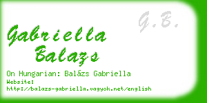 gabriella balazs business card