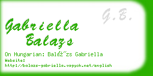 gabriella balazs business card